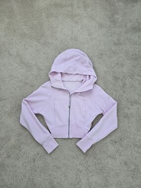 Lululemon Cropped Scuba Hoodie Pink Size Xs